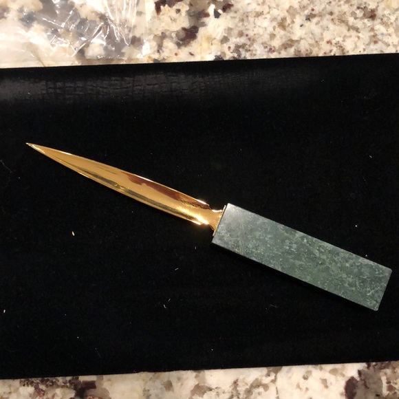 New Monarch Green Marble Letter Opener - Picture 6 of 9